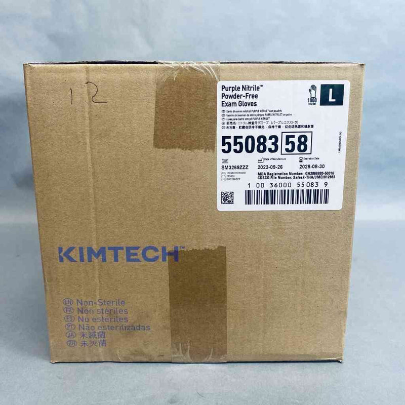 Kimberly-Clark Nitrile Exam Gloves Large Powder Free 10 Boxes with 100 Gloves Each Life Sciences Trading