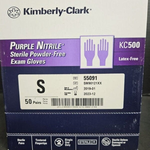 Kimberly Clark Nitrile Exam Gloves Small Powder Free 3 Boxes of 50 Gloves Each Kimberly-Clark
