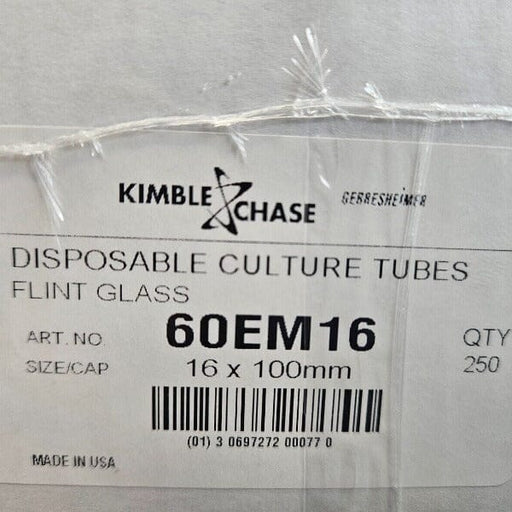 Kimble Chase Glass Culture Tube 16 x 100 mm 15 ml 1000 Tubes Lab Consumables::Tubes, Vials, and Flasks Kimble Chase