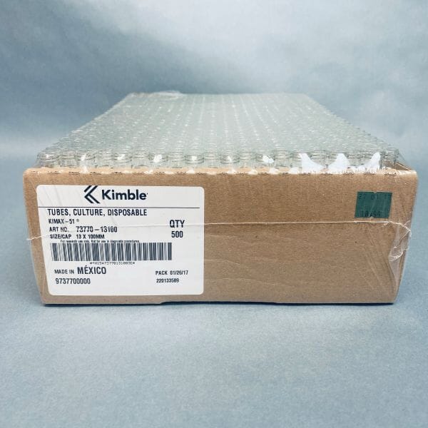 Kimble Chase Silanized Culture Tubes 13 ml Threaded Case of 1000 Tubes Test Tubes Kimble Chase