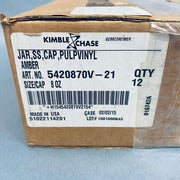 Kimble Chase Straight-Sided Jars, Amber 8 oz - Lot of 9 Jars Glassware Kimble Chase