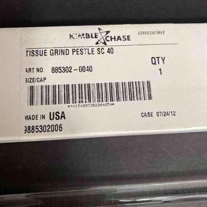 Kimble-Chase Tissue Grinder Pestle SC 40 ml Small Clearance Dounce Other Medical & Lab Equipment Kimble Chase