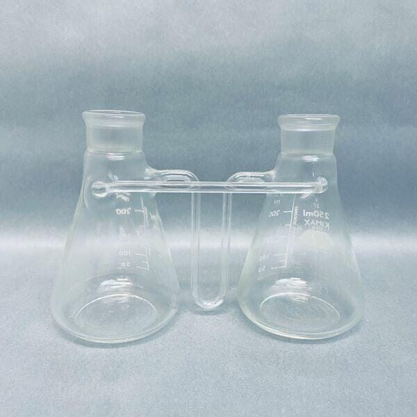 Kimble Double Erlenmeyer 250 ml Glass Flasks for Distillation Lab Flasks Kimble