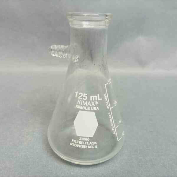Kimble KIMAX 125 ml Filtering Flask with Sidearm Set of 6 Glassware Kimble