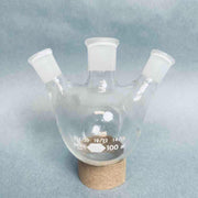 Kimble Kimax 3-Neck 100 ml Round Bottom Flask 19/22 CN 14/20 SN Jointed Glassware Kimble