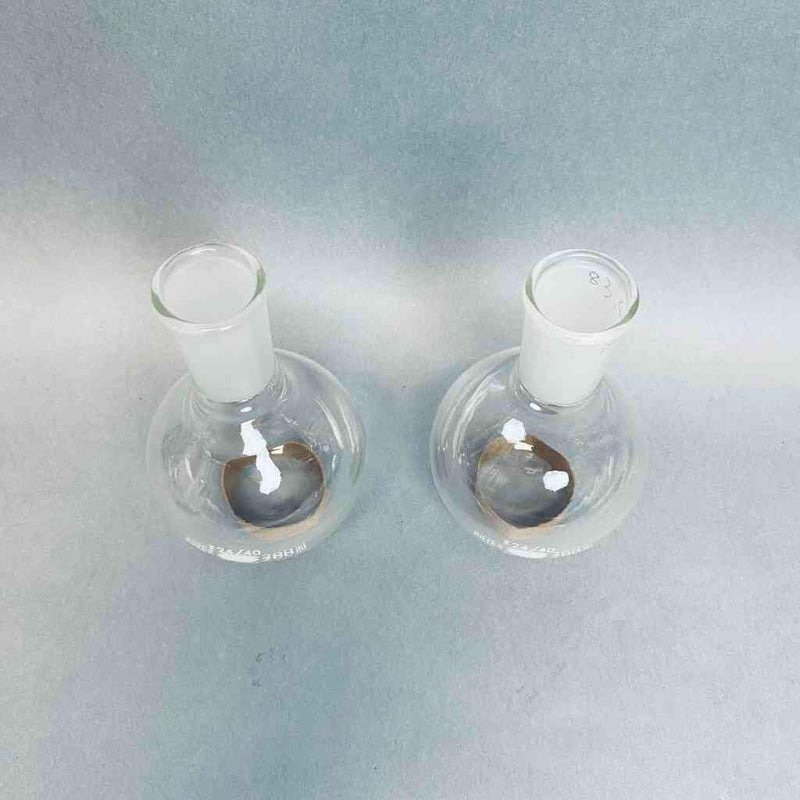 Kimble Kimax Boiling Flask 200 ml 24/40 Joint Set of 2 Flasks Jointed Glassware Kimble