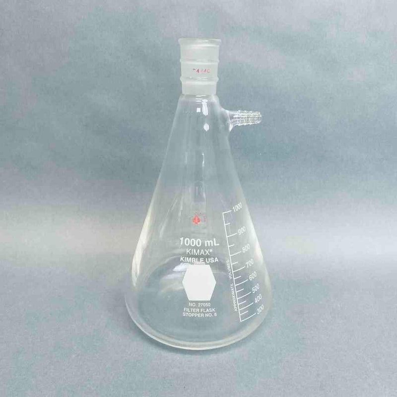 Kimble Kimax Filter Flask 1000 ml Heavy Wall Erlenmeyer 24/40 Joint Jointed Glassware Kimble