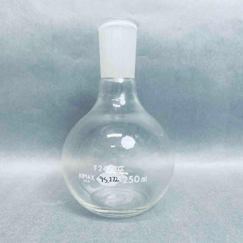 Kimble Kimax Flat Bottom Boiling Flask 250 ml 24/40 STJ Assorted Lot of 7 Flasks Jointed Glassware Corning