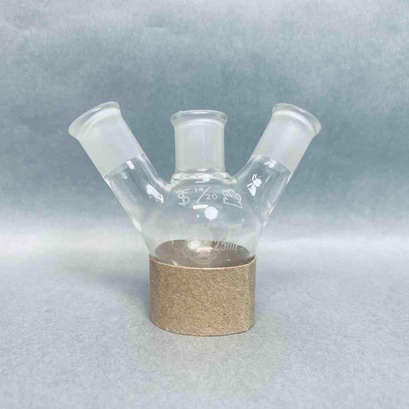 Kimble Kontes 3 Neck Round Bottom Flask 25 ml 14/20 Angled Joints Jointed Glassware Kimble Kontes