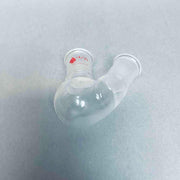 Kimble Kontes Angled 2 Neck Round Bottom Flask 10 ml 14/20 Joints Lot of 2 Flasks Jointed Glassware Kimble Kontes