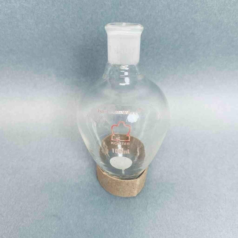 Kimble Kontes Pear Shaped Boiling Flask 100 ml 14/20 Joint Lot of 8 Flasks Jointed Glassware Kimble Kontes