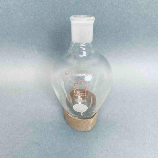 Kimble Kontes Pear Shaped Boiling Flask 100 ml 14/20 Joint Lot of 8 Flasks Jointed Glassware Kimble Kontes