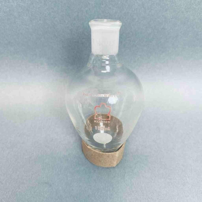 Kimble Kontes Pear Shaped Boiling Flask 100 ml 14/20 Joint Lot of 8 Flasks Jointed Glassware Kimble Kontes