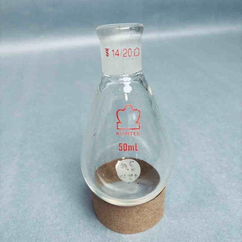 Kimble KONTES Recovery Flasks 50 ml 14/20 Outer Joint Total of 8 Flasks Jointed Glassware Kimble Kontes