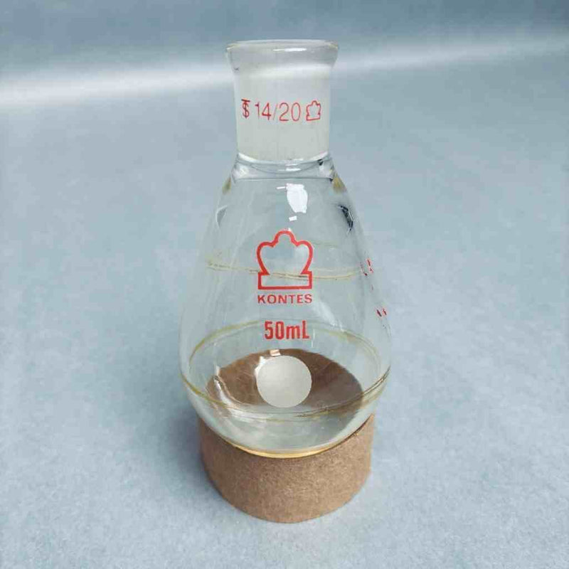 Kimble KONTES Recovery Flasks 50 ml 14/20 Outer Joint Total of 8 Flasks Jointed Glassware Kimble Kontes