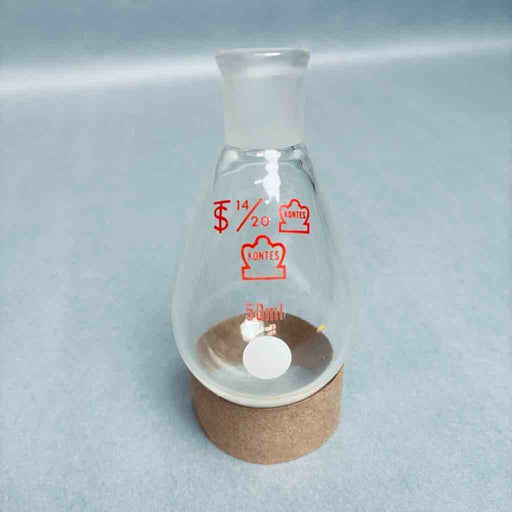 Kimble KONTES Recovery Flasks 50 ml 14/20 Outer Joint Total of 8 Flasks Jointed Glassware Kimble Kontes