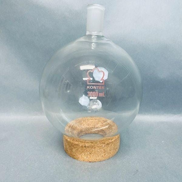 Kimble Kontes Round Bottom Flask 3000 ml Single Neck Heavy Wall Jointed Glassware Kimble