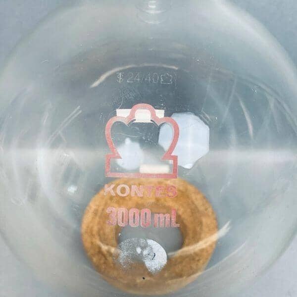 Kimble Kontes Round Bottom Flask 3000 ml Single Neck Heavy Wall Jointed Glassware Kimble