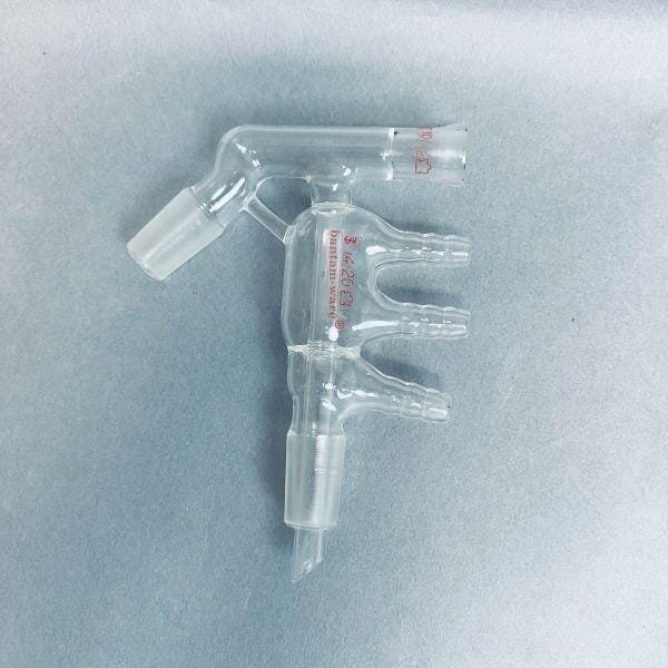 Kimble Kontes Short Path Vigreux Distillation Head 10/18 Thermometer Joint 14/20 Jointed Glassware Kimble