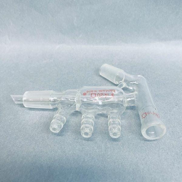 Kimble Kontes Short Path Vigreux Distillation Head 10/18 Thermometer Joint 14/20 Jointed Glassware Kimble