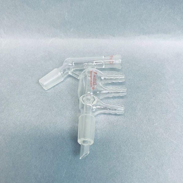 Kimble Kontes Short Path Vigreux Distillation Head 10/18 Thermometer Joint 14/20 Jointed Glassware Kimble