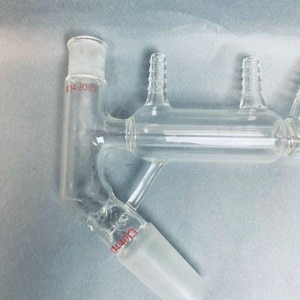 Kimble Kontes Short Path Vigreux Distillation Head 14/20 Thermometer Joint 24/40 Lower Jointed Glassware Kimble