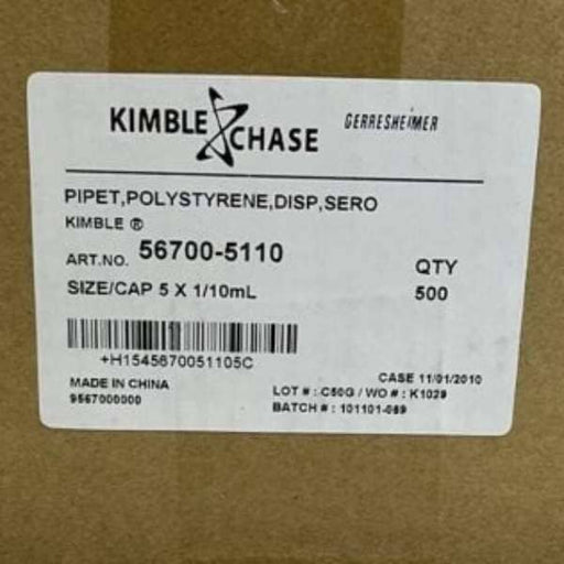 Kimble Serological Pipette 1 ml PS Plugged Sterile Indv Sealed 550 Pipets Lab Consumables::Storage and Culture Plates Kimble