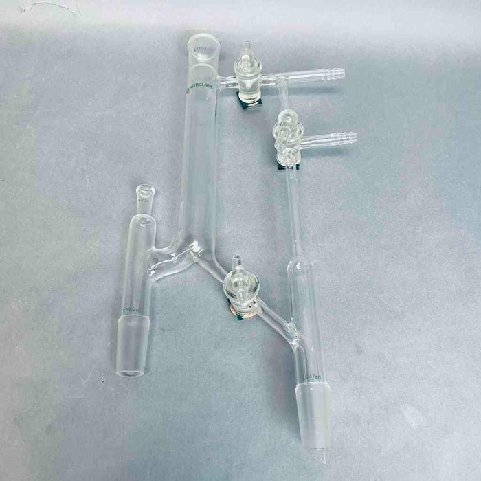Kimble Variable Reflux Vacuum Distillation Head 29/42 Upper 24/40 Lower Joints with Glass Stopcock Jointed Glassware Kimble