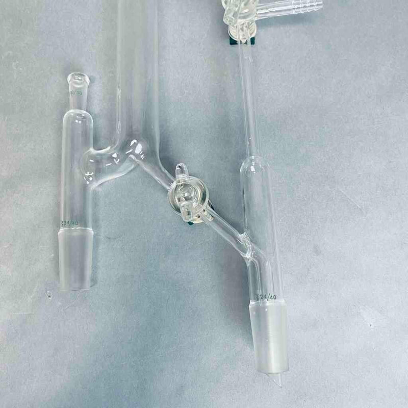 Kimble Variable Reflux Vacuum Distillation Head 29/42 Upper 24/40 Lower Joints with Glass Stopcock Jointed Glassware Kimble