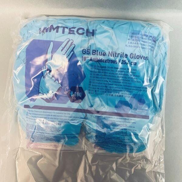 Kimtech G5 Nitrile Gloves Blue Double Bagged Case of 1000 Gloves Lab Gloves KIMTECH