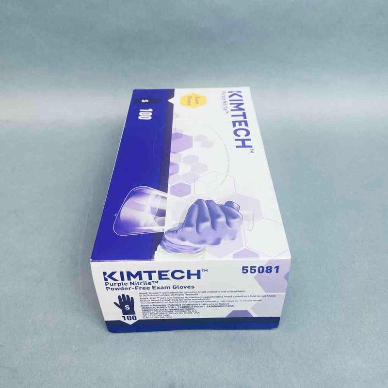 Kimtech Purple Nitrile Exam Gloves Size Small 5.9 Mil 2 Boxes of 100 Gloves Disposable Gloves KimTech