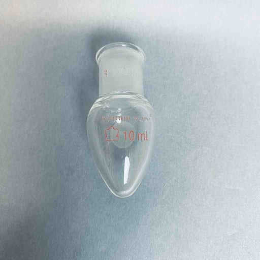 Kontes Bantam-Ware Pear Shaped Boiling Flask 10 ml 14/20 Outer Joint - Lot of 5 Jointed Glassware Kimble Kontes