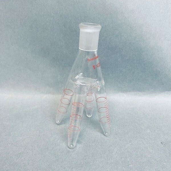 Kontes Cow-Type Distillation Reciever 3 ml 14/20 Outer Joint Jointed Glassware Kimble