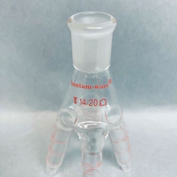 Kontes Cow-Type Distillation Reciever 3 ml 14/20 Outer Joint Jointed Glassware Kimble