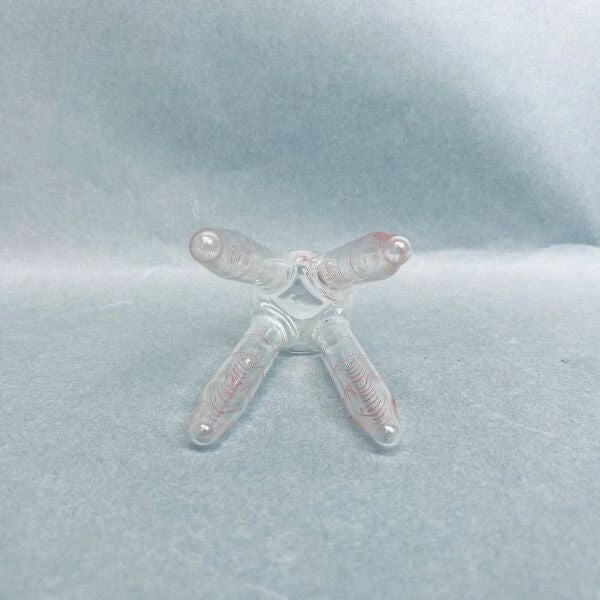 Kontes Cow-Type Distillation Reciever 3 ml 14/20 Outer Joint Jointed Glassware Kimble