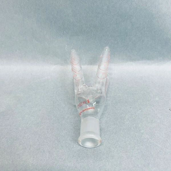 Kontes Cow-Type Distillation Reciever 3 ml 14/20 Outer Joint Jointed Glassware Kimble