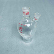 Kontes Pear Shaped Flask 2-Neck 100 ml Heavy Wall CN-14/20 SN-10/18 - Lot of 3 Flasks Jointed Glassware Kimble Kontes