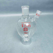 Kontes Pear Shaped Flask 2-Neck 100 ml Heavy Wall CN-14/20 SN-10/18 - Lot of 3 Flasks Jointed Glassware Kimble Kontes