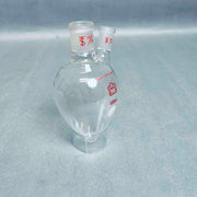Kontes Pear Shaped Flask 2-Neck 100 ml Heavy Wall CN-14/20 SN-10/18 - Lot of 3 Flasks Jointed Glassware Kimble Kontes