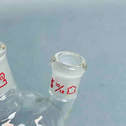 Kontes Pear Shaped Flask 2-Neck 75 ml Heavy Wall CN-14/20 SN-10/18 - Lot of 2 Flasks Jointed Glassware Kontes