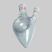 Kontes Pear Shaped Flask 2-Neck 75 ml Heavy Wall CN-14/20 SN-10/18 - Lot of 2 Flasks Jointed Glassware Kontes