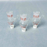 Kontes Pear Shaped Heavy Wall Distilling Flask 10 ml with 7 mm ID Side Tubulation - Lot of 3 Flasks Jointed Glassware Kimble Kontes