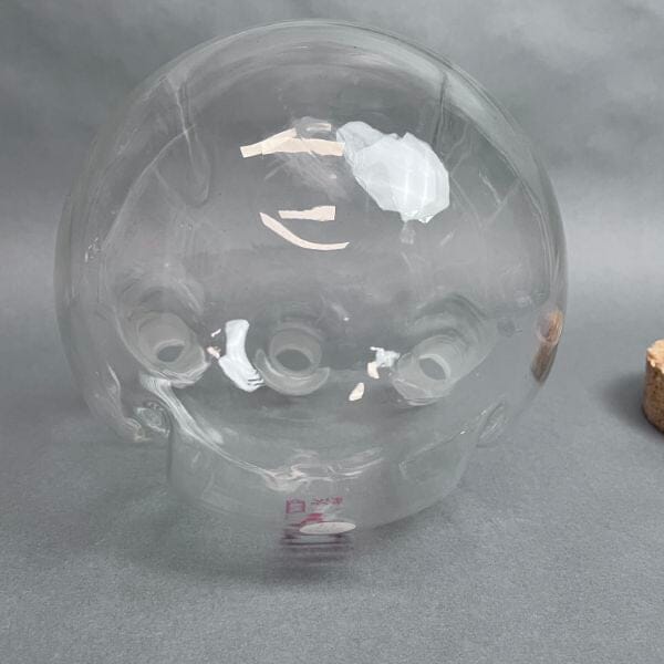 Kontes Round Bottom Flask 3 Neck 3000 ml Morton with 24/40 Joints Straight Glassware DWK Kontes