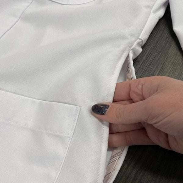 Lab Coat 2P CanMedLabs Logo with 3 Front Pockets and Side Vents Other Ellody