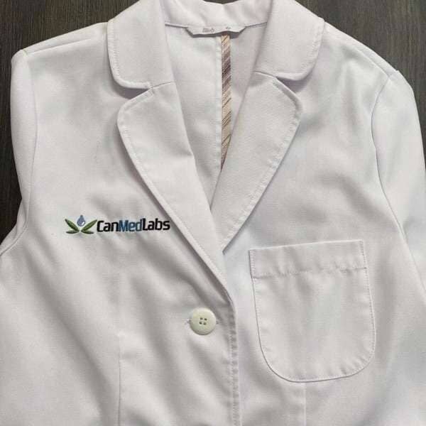 Lab Coat 4P with CanMedLabs Logo 3 Front Pockets and Side Vents Other Ellody