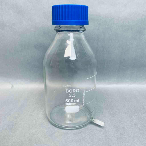 Lab Glass Graduated Media Aspirator Storage Bottle 500 ml GL45 Borosilicate 3.3 Lot of 4 Bottles Bottles Lab Glass