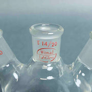 LabGlass 100 ml 3-Neck Round Bottom Flask Angled 14/20 Outer Joint Jointed Glassware Lab Glass
