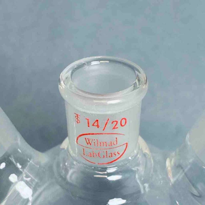 LabGlass 100 ml 3-Neck Round Bottom Flask Angled 14/20 Outer Joint Jointed Glassware Lab Glass