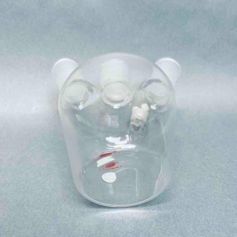 LabGlass European Style 4 Neck Flask 250 ml 24/40 STJ with #7 Thread Jointed Glassware LabGlass