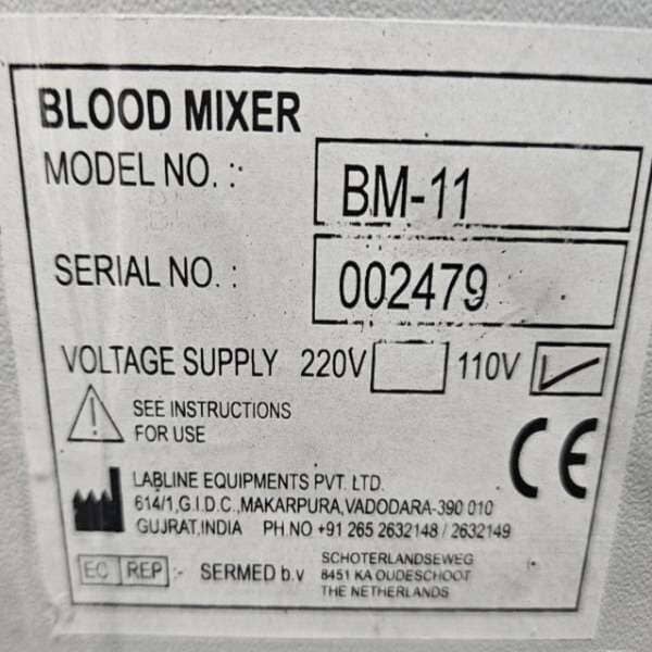 Labline BM-11 Tube Mixer 110 V 36 RPM 15 Place Holds 5 ml Tubes Lab Equipment: Other Lab Equipment Labline